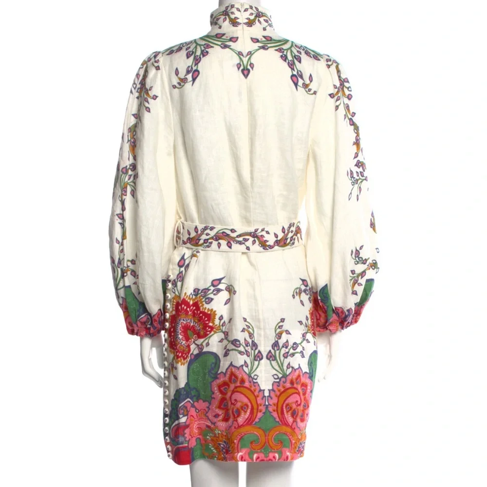 ๐ ZIMMERMAN LOVE STRUCK MINI LINEN DRESS ๐ - Picture 4 of 8